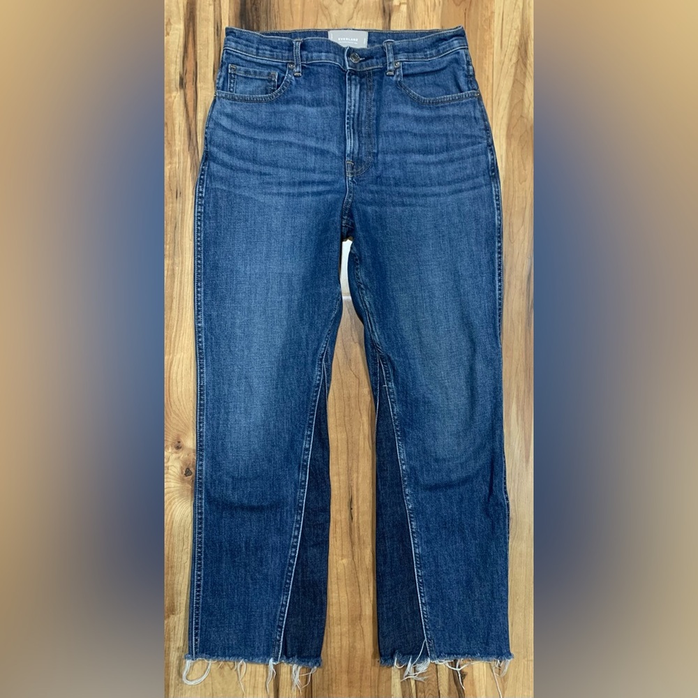 Everlane The Cheeky Bootcut Jean Size 29 Crop Stretch Medium Wash Denim Minimal